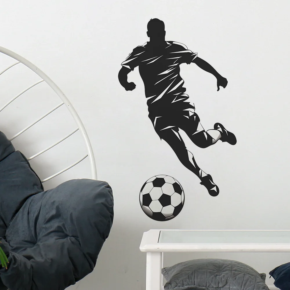 Modern minimalist sports style play football silhouette bedroom living room porch home decoration beautify wall stickers