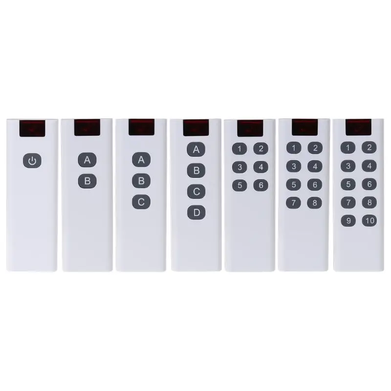 

Wireless Learning Code Digital Remote Controller Transmitter 3CH 4CH 6CH 8CH 10CH Buttons Keypad Repalcement AK-7010TX Dropship