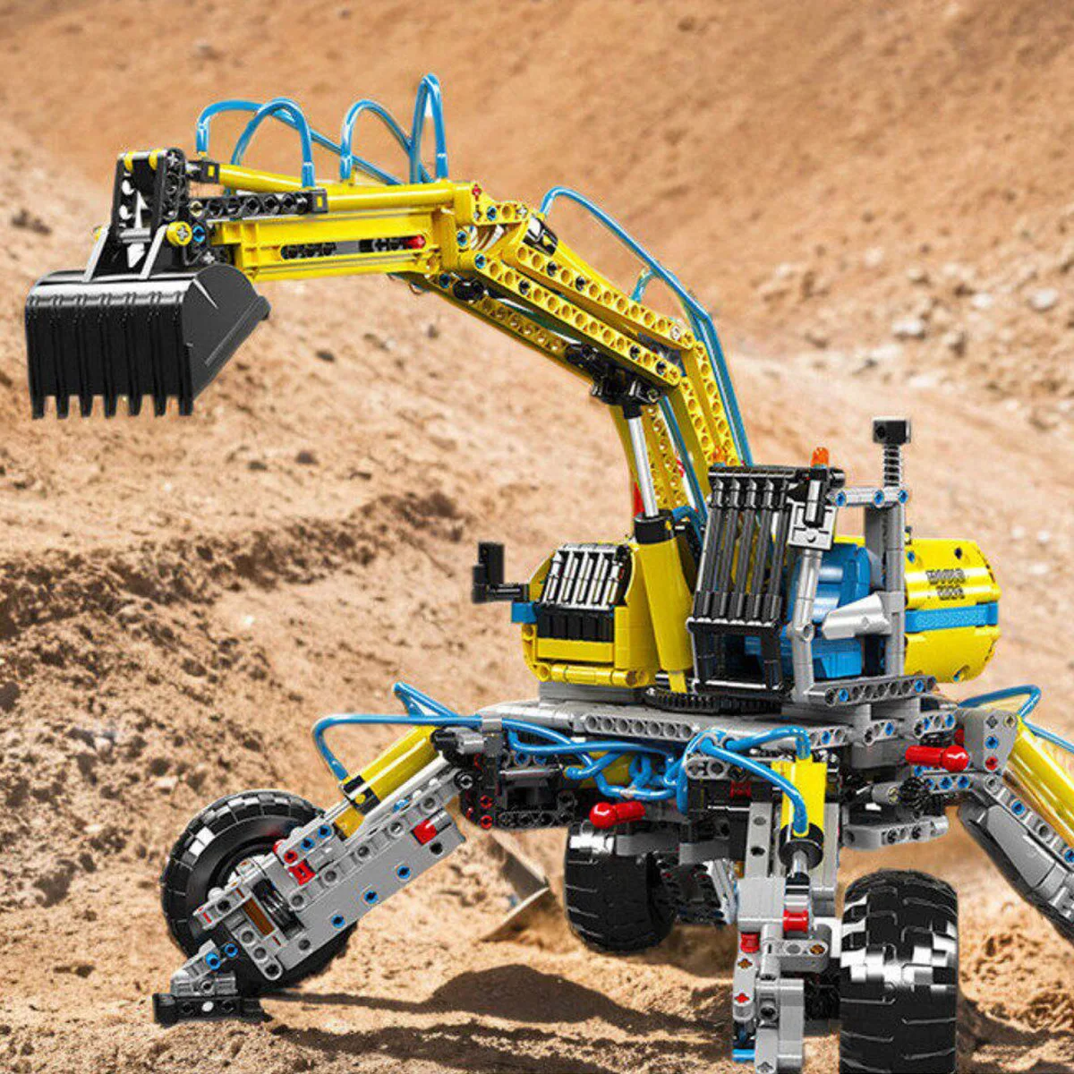 All-terrain excavator engineering high-difficulty assembly model puzzle toy figurine birthday gift