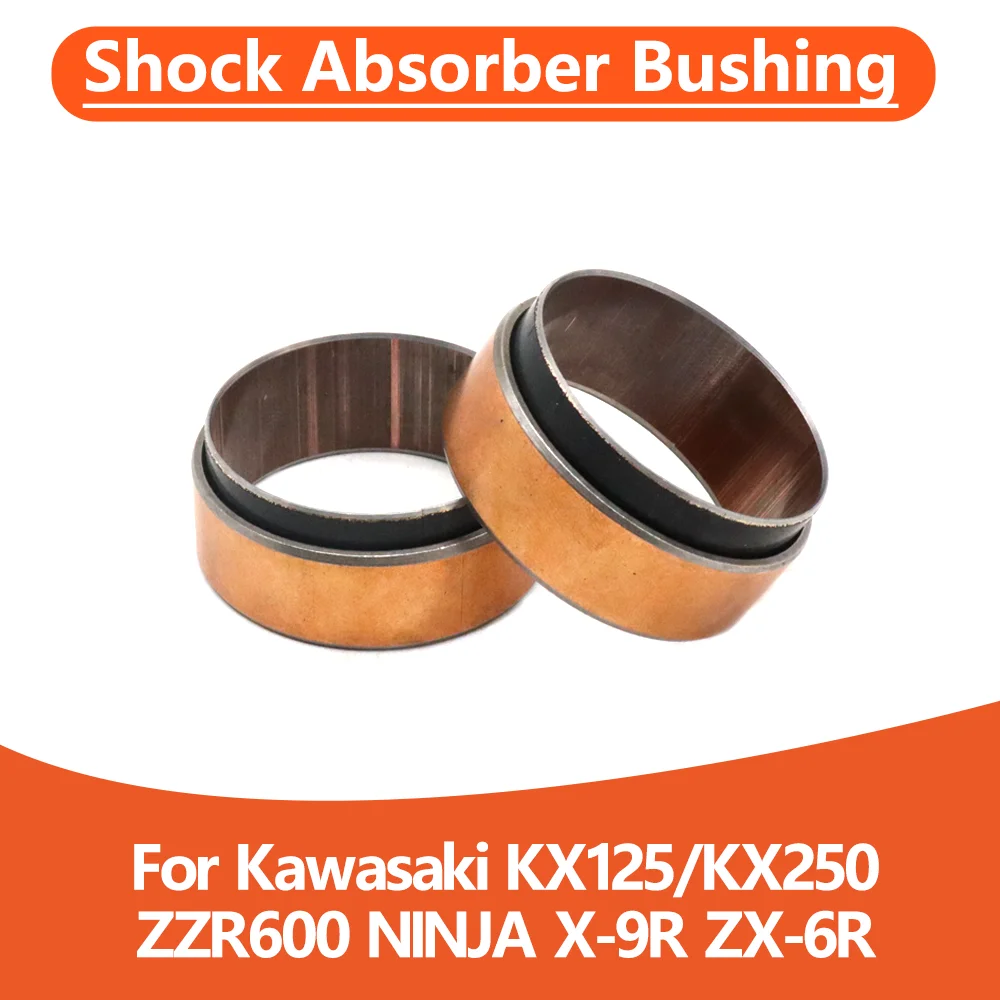 

Front Fork Bushings External Guide Rails Shock Absorb Up Set For Kawasaki KX125 KX250 ZZR600 NINJA X-9R ZX-6R X9R ZX6R 1999-2008