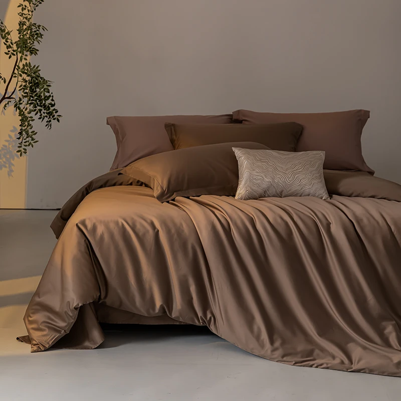 

Home Textile Bedding Duvet Cover200*230cm Eucalyptus Comforter Cover Coffee Quilts Cover Bamboo Fiber Bed Linens Lyocell Oekotex