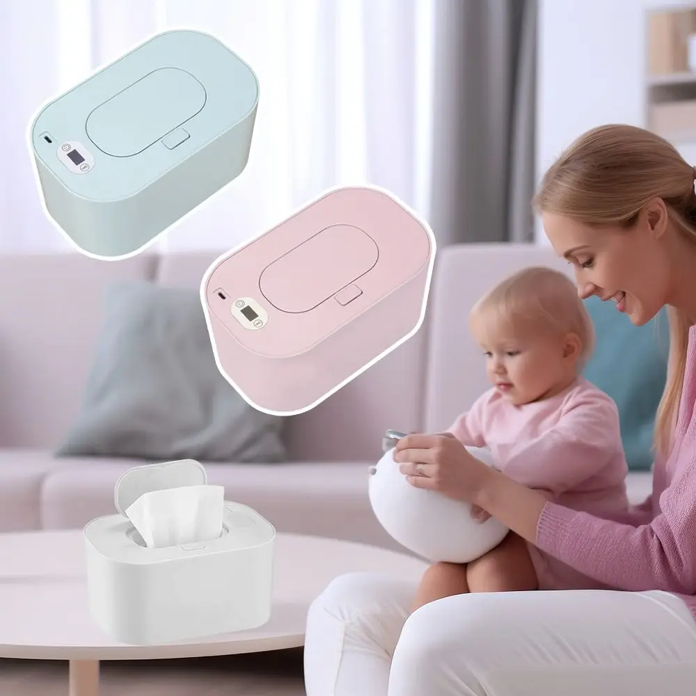 Plastic Wet Wipe Warmer Durable Constant Temperature Large Capacity Wet Tissue Heating Box USB Powered Wipes Heater Baby