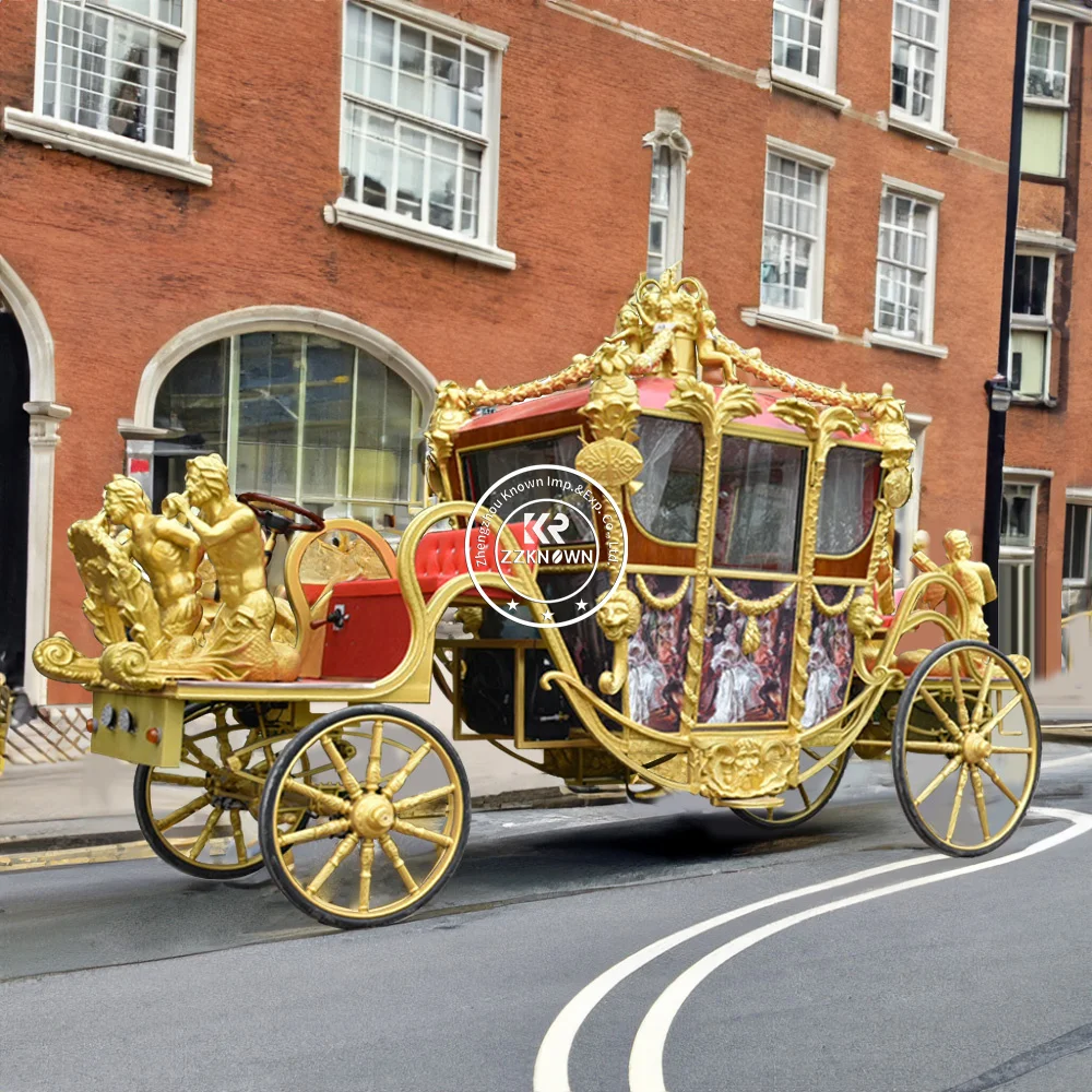 Iron Carriage Painted Door for Special Holiday Tours Wedding Parties Horse-Drawn Carriage for Sightseeing Special Transportation