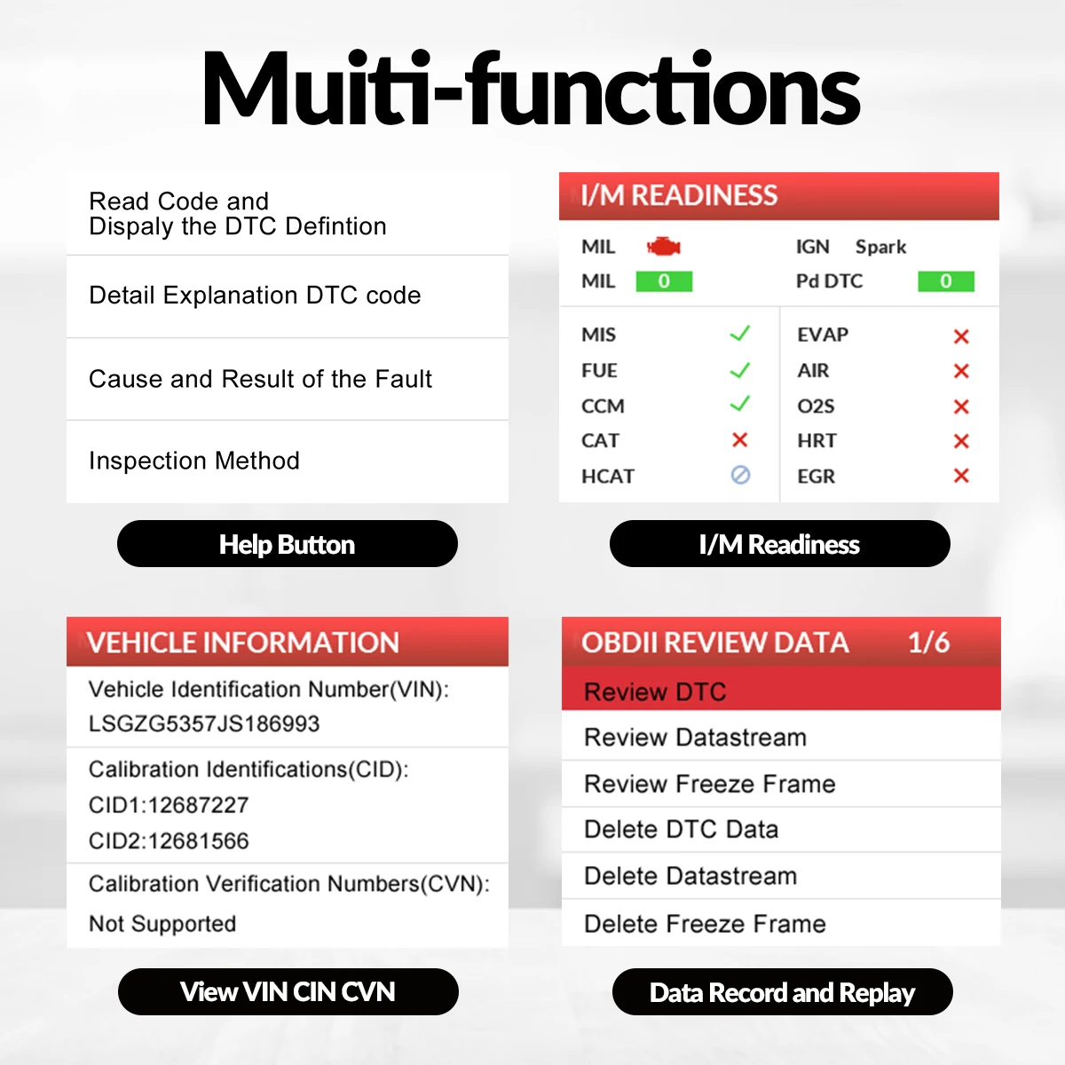 LAUNCH Creader 529 CR529 Automotive OBDII Scanner Car Diagnostic Tools Engine Check OBDII Scan Tools Launch Obd2 Scanner X431