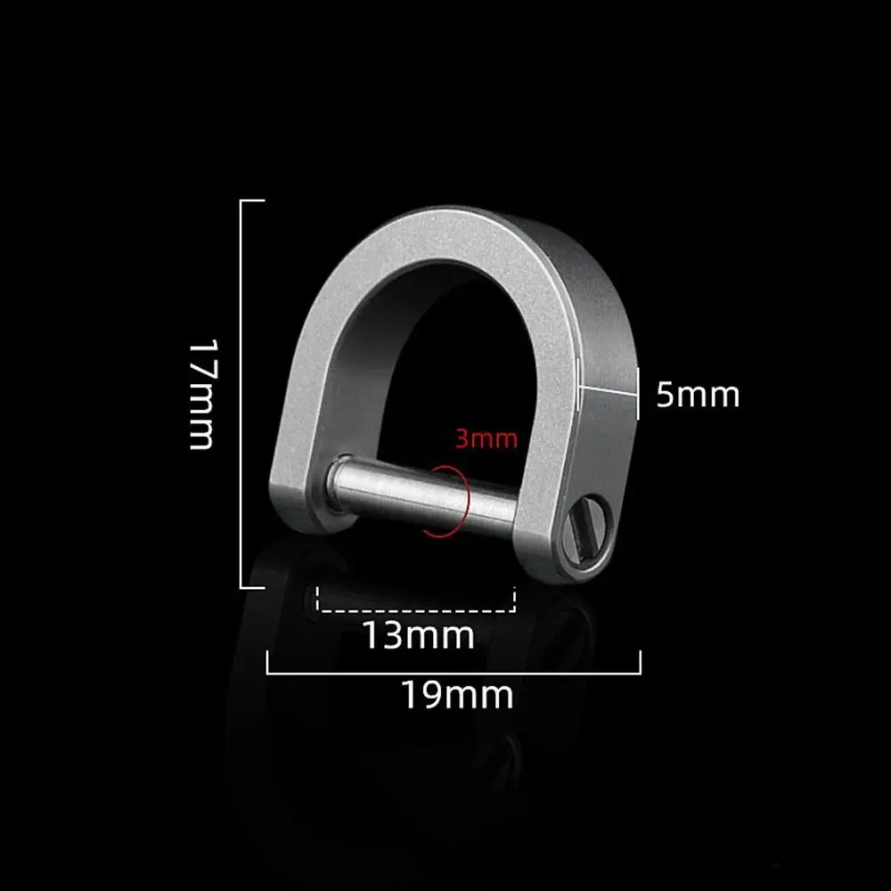 티타늄 합금 버클 D형 스테이플 말굽 카라비너 샤클 키링 아웃도어 팔찌 버클 아웃도어 액세서리