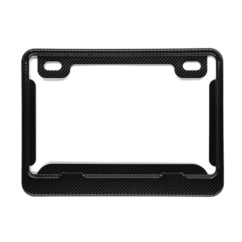 Matte Black Carbon Fiber Motorcycle Plain License Plate Frame 9.3x6.8inch DropShipping