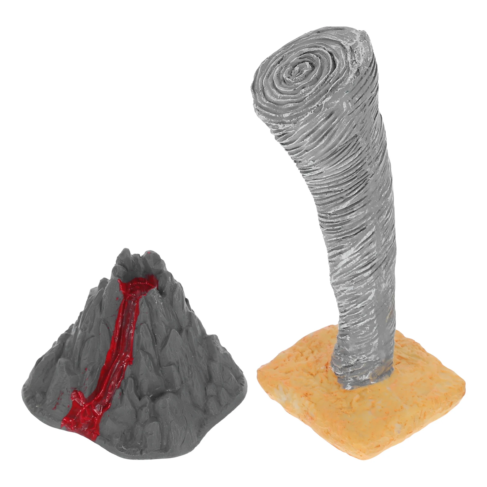 Bandeja de arena de juguete educativo, Micro paisajismo, decoración Tornado, juguetes, adorno de micropaisaje, estatuilla de escritorio de volcán, 2 uds.