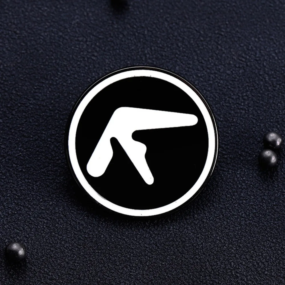 Aphex Twin Logo Black And White Pin Richard James Music Band Badge