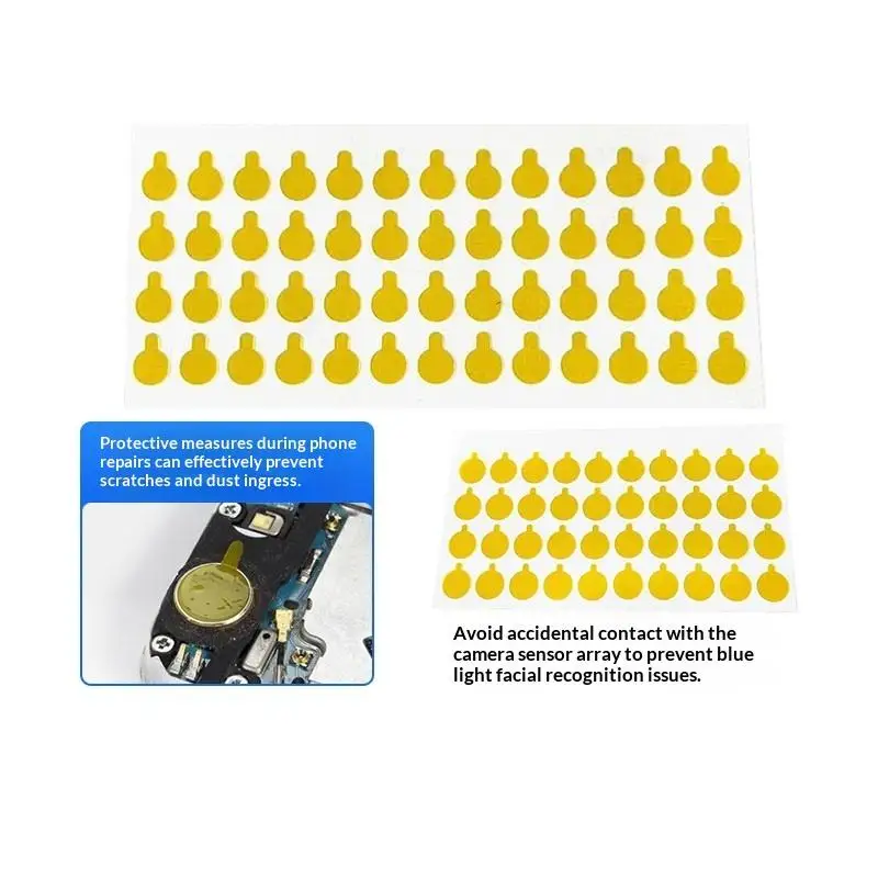 28/40/80/100pcs Protective Camera Sticker Dust Stickers High Temperature Tape For Phone Infrared Dot Matrix Protect Tool 7/12mm