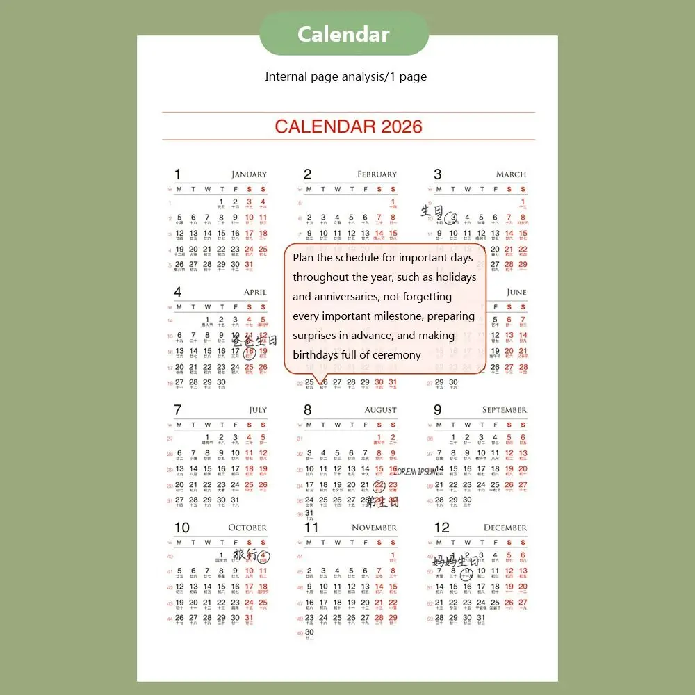 Quaderno di pianificazione A4 A5 2026 24 fogli Quaderno di pianificazione dell'efficienza lavorativa Check-in della vita Piano di apprendimento Agenda Planner Ufficio