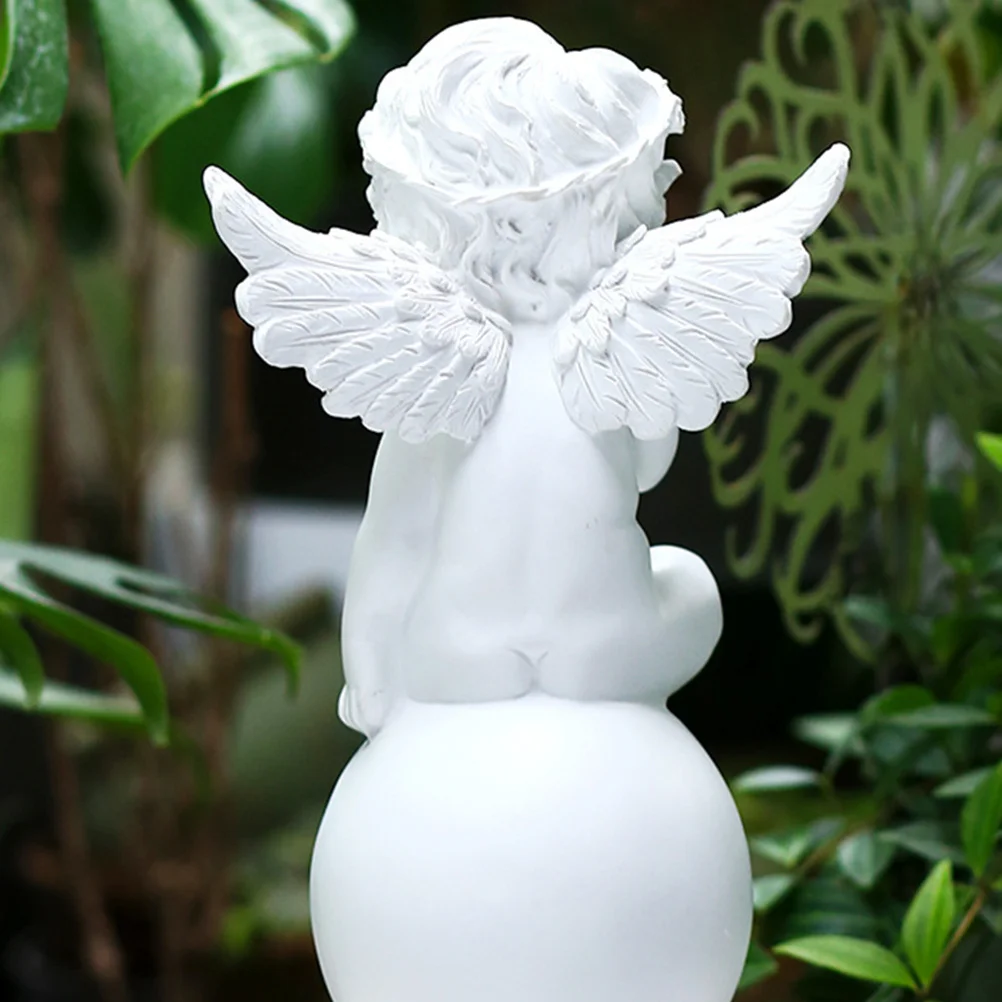 

Sitting Angel Statue Resin Ornament Home Garden Decoration Exquisite Angel Decor Angels Figurines Resin Crafts