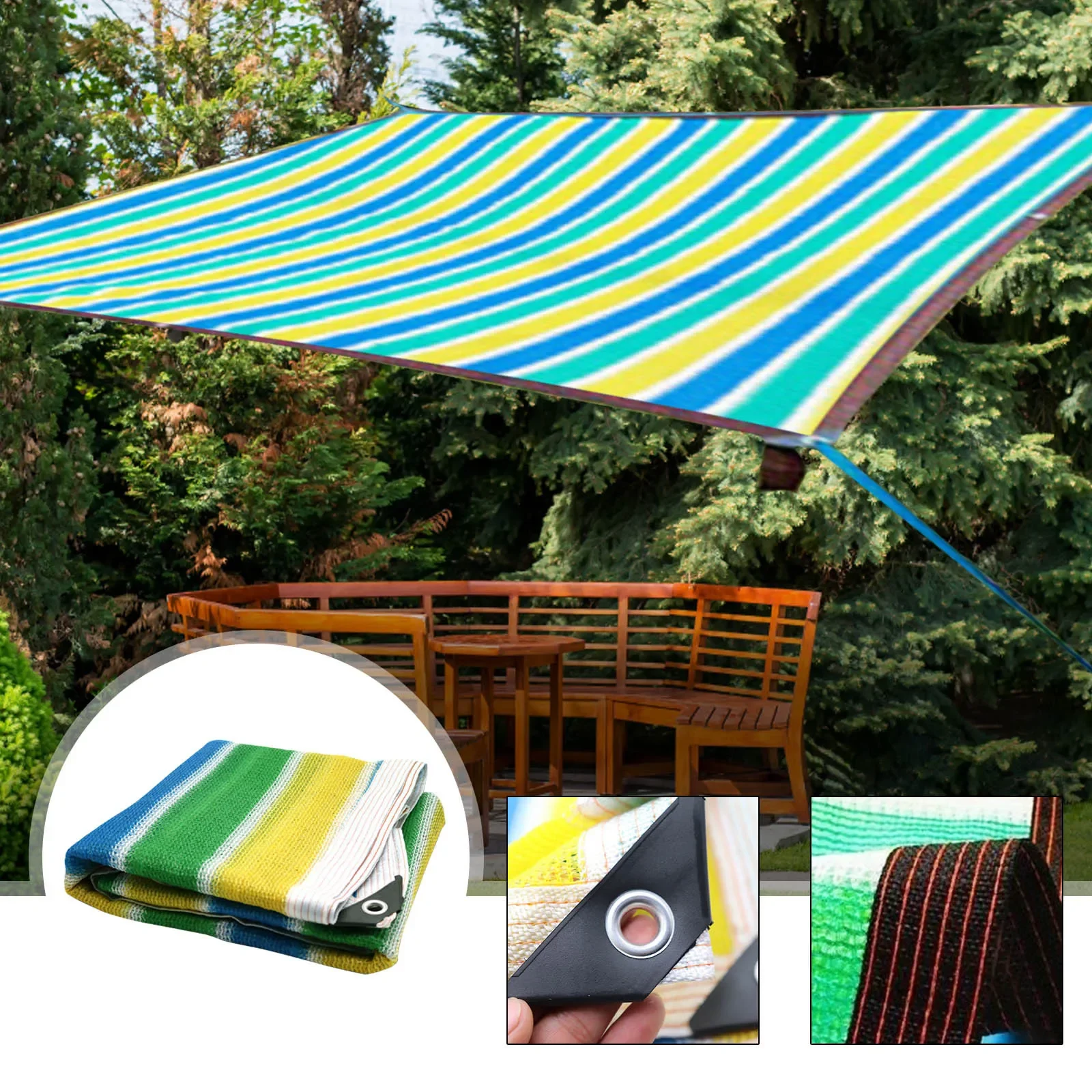 

Shade Sails Canopy Outdoor Sunshade Breathable Awning Rectangle Shade Canopy Sunshine net Outdoor camping picnic