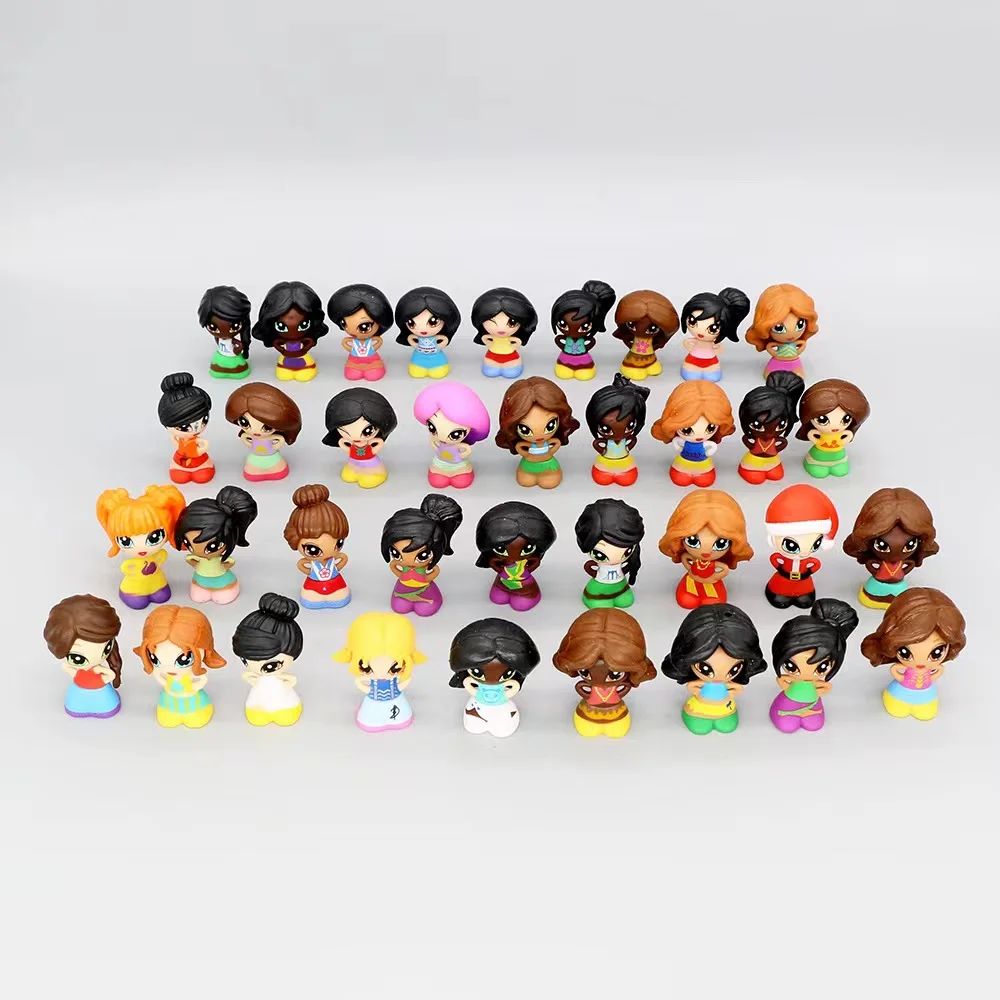 Bulk toy girl doll random  Jakks Gift Ems Girl Figure Mini Tiny Baby Doll Kawaii Cute Toy DIY Assembly Gift for Kid Boy Girl