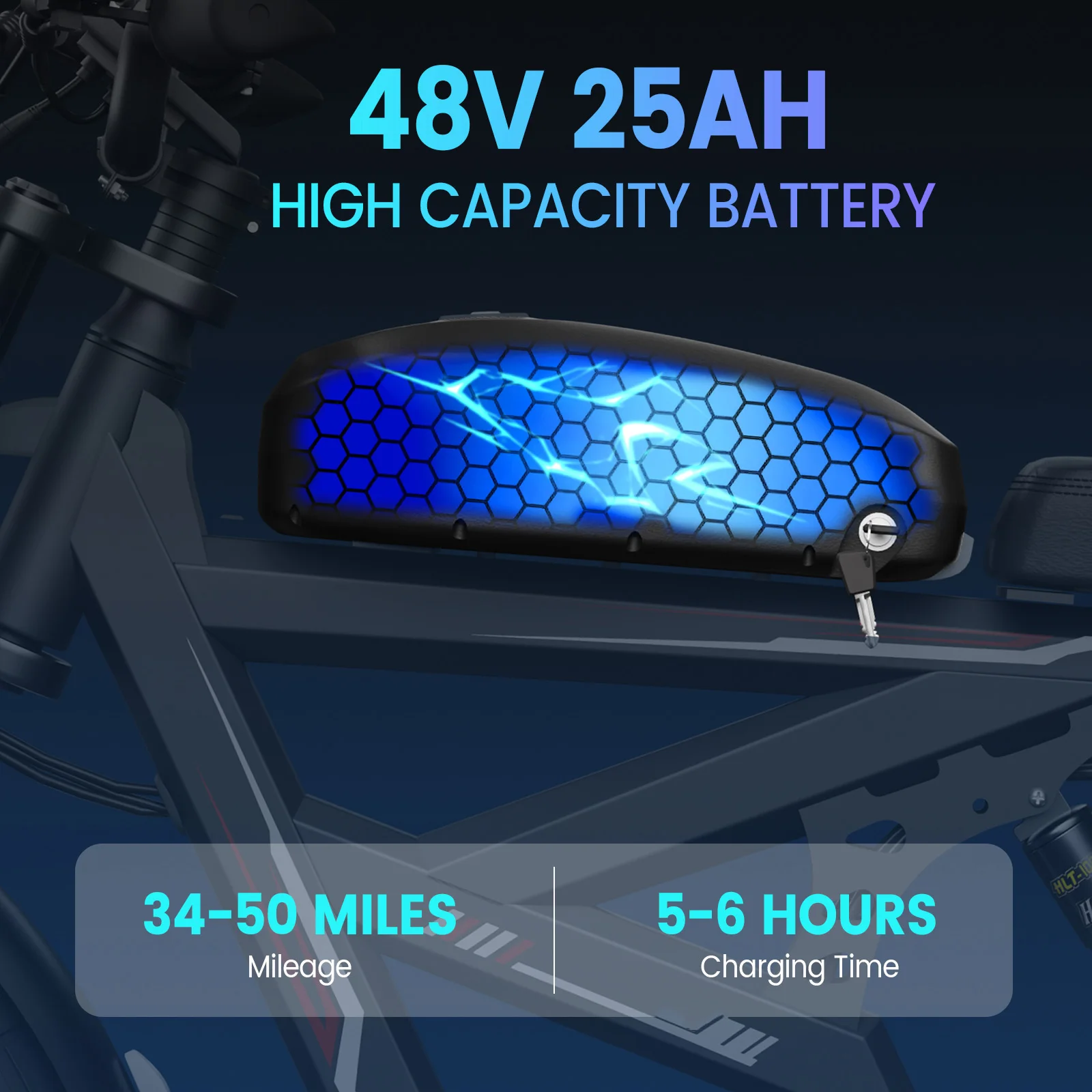 STLF Eropa dan Amerika Gudang E-bike Motor 2000W dengan Baterai 48V/25AH, Kecepatan Maksimum 50KM/J, 7-percepatan Dapat Dikontrol untuk Jalan Kota Ebi