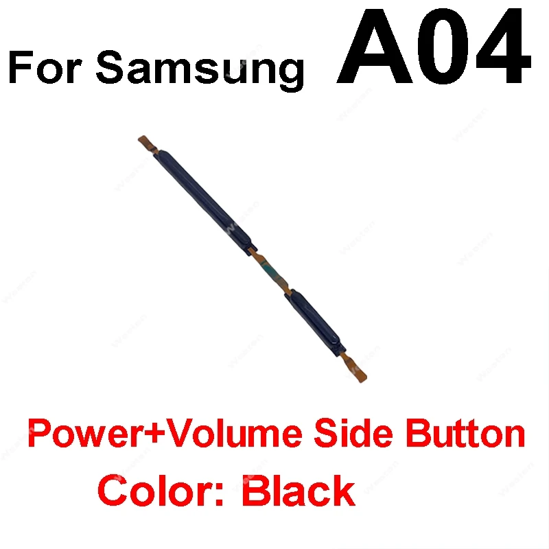 مفاتيح حجم الطاقة لسامسونج غالاكسي A04 A135F A04s A045F A04e A042F A05 A055F أجزاء أزرار جانبية لأعلى ولأسفل