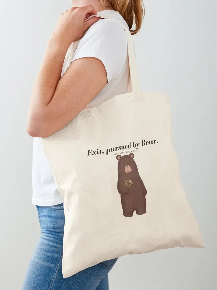 

Сумка-тоут Pursued By Bear, холщовая сумка через плечо, большая женская сумка, роскошная женская сумка, дамская сумка.