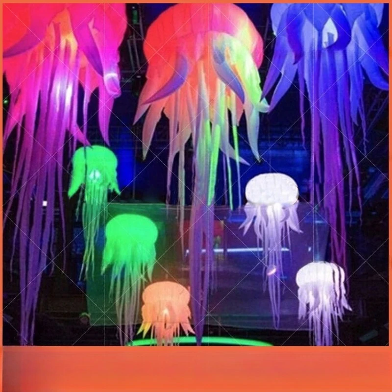 Inflatable jellyfish air mold decoration star LED light hanging atmosphere props