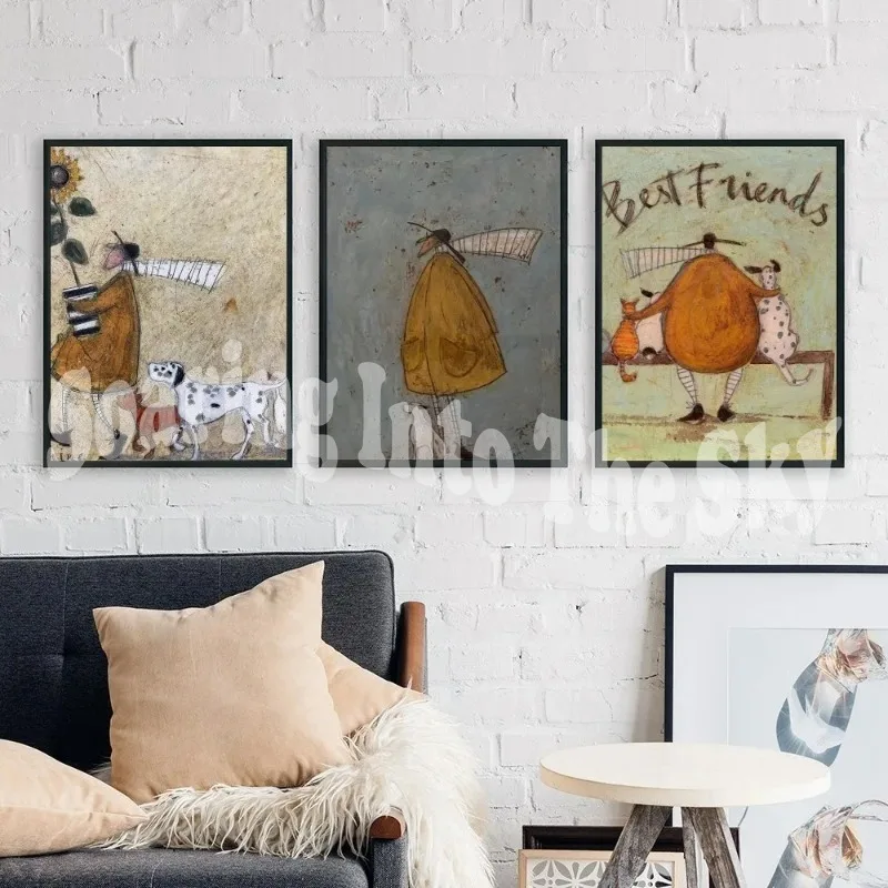 

Sam Toft Art Abstract Landscape Love Dogs Pet Poster Kraft Club Bar Paper Vintage Poster Wall Painting Bedroom Study Stickers