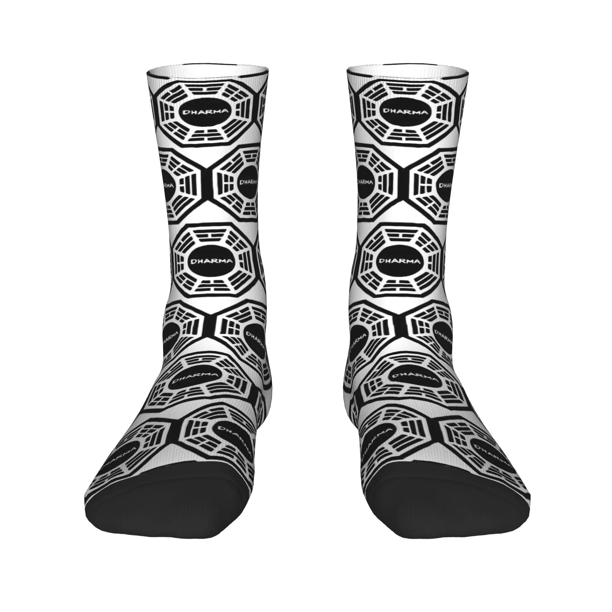

Носки с инициалами Дхарма, супер мягкие чулки в стиле Харадзюку, всесезонные длинные носки, аксессуары для мужчин и женщин, подарки