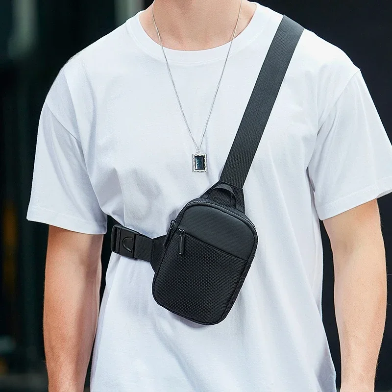 Мужская повседневная повседневная сумка через плечо из ткани Оксфорд, также можно использовать в качестве сумки для мобильного телефона для походов и кемпинга.