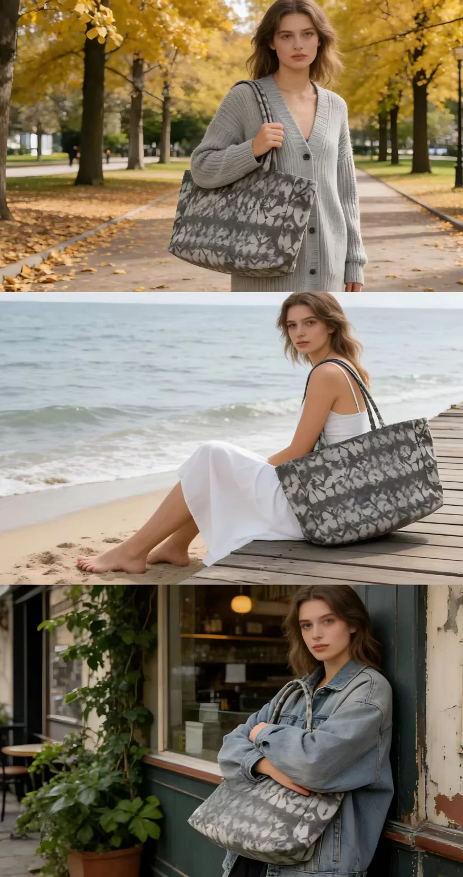 Sac fourre-tout en toile grande capacité imprimé tie-dye, sac à bandoulière décontracté, sac de shopping léger et portable, sac à bandoulière pour femme pour le quotidien, les voyages, les livres et les ordinateurs portables