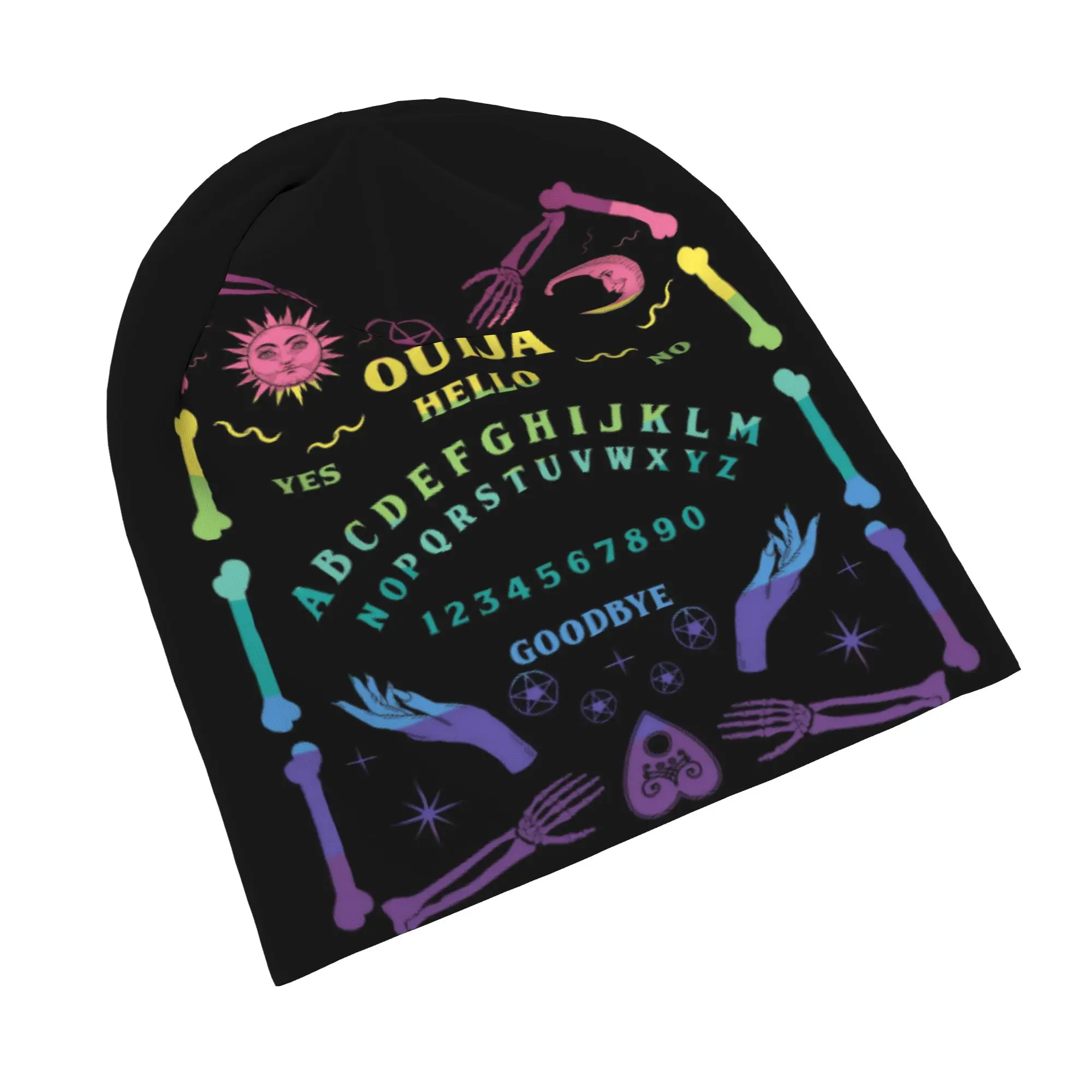Magic Ouija Board Caps Sun and Moon Hip Hop Autumn Winter Outdoor Skullies Beanies Hat Spring Warm Head Wrap Bonnet Hat