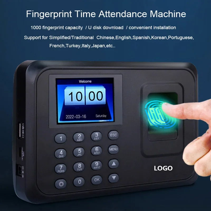 008 001 USB Standalone Time Attendance Terminal Free Software Fingerprint Time Attendance Time Clock Support OEM and ODM