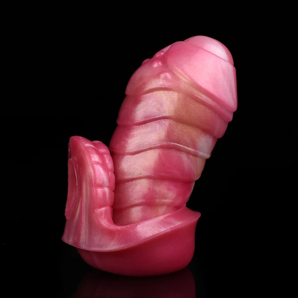 YOCY Fantasy Penis Sleeve With Anti-drop Ring For Men, Adult Silicone Toys Liquid Silicone Adult Product, Male Cock Cover 4