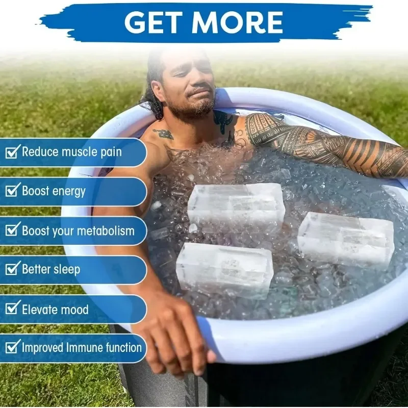1/3/5PCS Ice Cube Mold Oversized Silicone Ice Crate Efficient Freezing Ice Bath Large Ice Cube Mold Ice Bucket Ice Block Mold