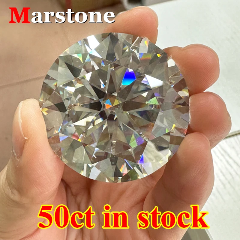 [New EU Quality] 50CT Full Size Moissanite Loose Stone D Color 3EX Hand Cutting 0.1-30CT Certified Moissanite Diamond with GRA