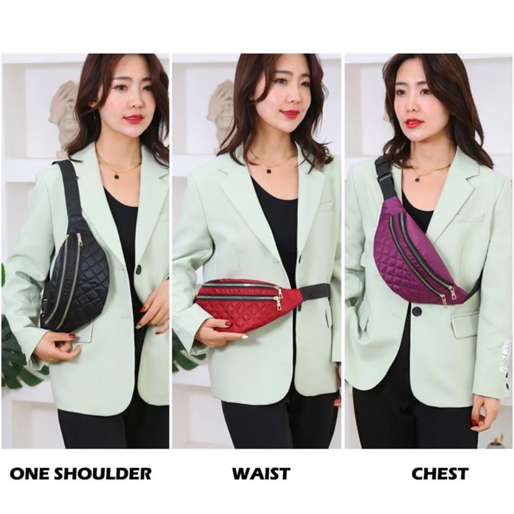 Модная клетчатая поясная сумка, водонепроницаемая сумка, оксфордский кошелек, повседневная нагрудная сумка на открытом воздухе