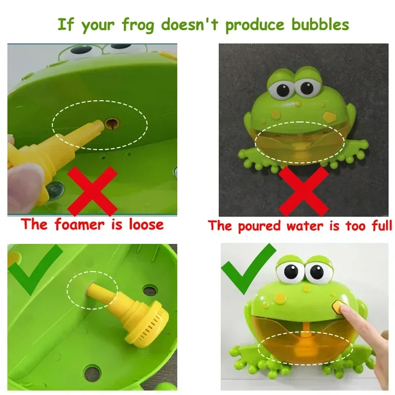 Crab Frog Automatic Music Bath Bubble Machine Soap Bubble Maker Kids Bathtub Bathroom Toy New Toddler Children Bath Play Toy