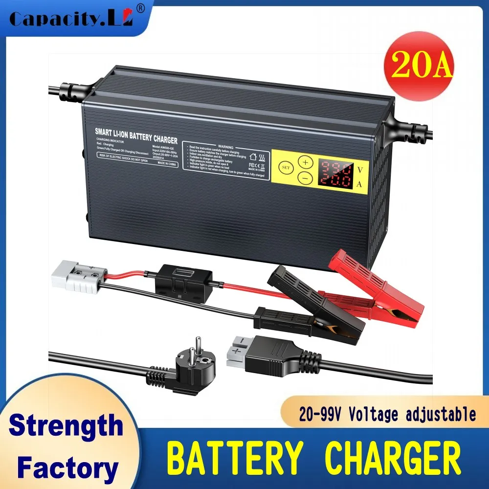 

12V 100A Car LiFePO4 Battery Charger 60a 80A forLithium Batteries12.6V/14.6V 40a 50a Car Fast Charge High Power Adapte Display