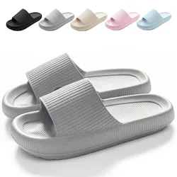 Sliders Cloud Slippers Women Men，Non-Slip Mens Womens Slippers Cloud Sliders Soft Flip Flops with Thick Sole for Shower Bathroom