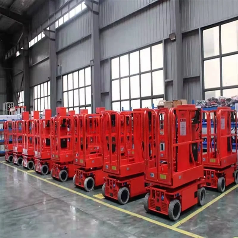 Aerial work platform single mast aluminum alloy hydraulic lift table