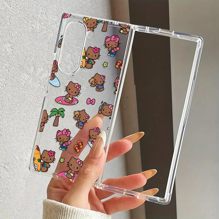 Case for Samsung Galaxy Z Fold 8 Ultra Z Flip 6 5 4 3 Z Fold 7 6 5 4 3 ZFold8Ultra Transparent Soft Phone Cover Sanrio Hello - view 5