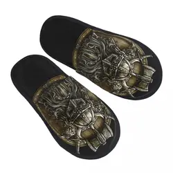 Viking Shield Guest Slippers for Bedroom Women Custom Print Valhalla House Slipper