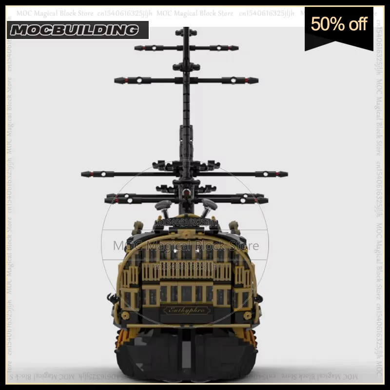 

Pirate Ship HMS Euthyphro MOC Building Blocks Revenge Warship Technology Bricks Sailboat Ship Boat Set Creative Toys Xmas Gifts