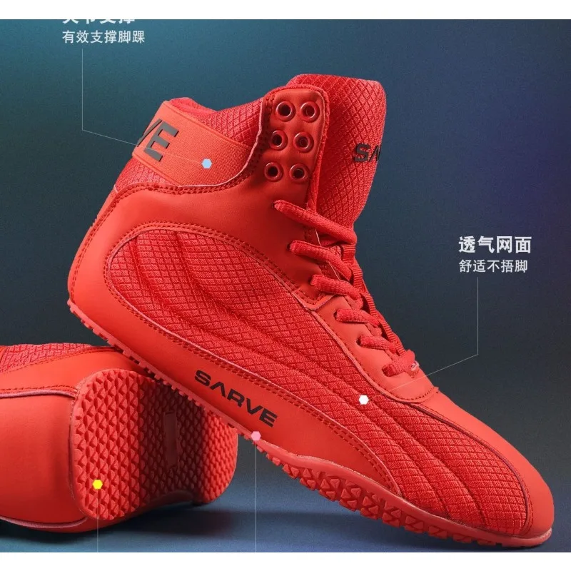 

Классические брендовые профессиональные борцовские ботинки унисекс, спортивная боевая обувь для соревнований, удобные боксерские ботинки для дыхания, 35-45