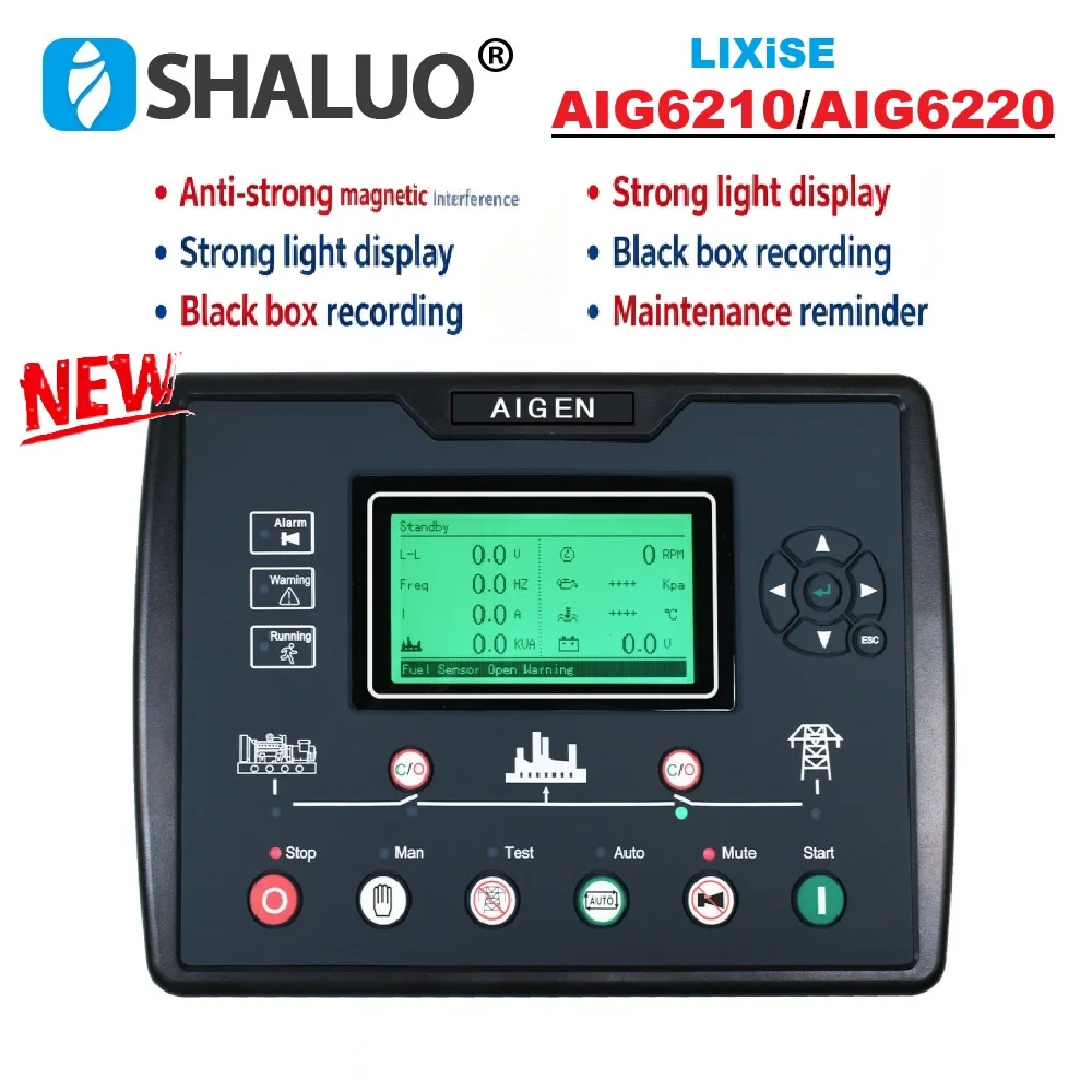 LIXiSE AIG6210 AIG6220 Generator AMF Auto Start Controller With USB Port Support Bluetooth Communication Replace LXC6210 LXC6220