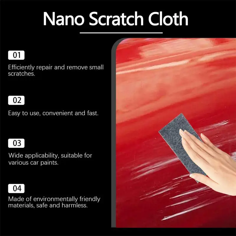 Car Scratch Remover Multipurpose Nano Sparkle Cleaning Cloth Car Scratch Eraser Portable Vehicle Scratch Remover Car Paint