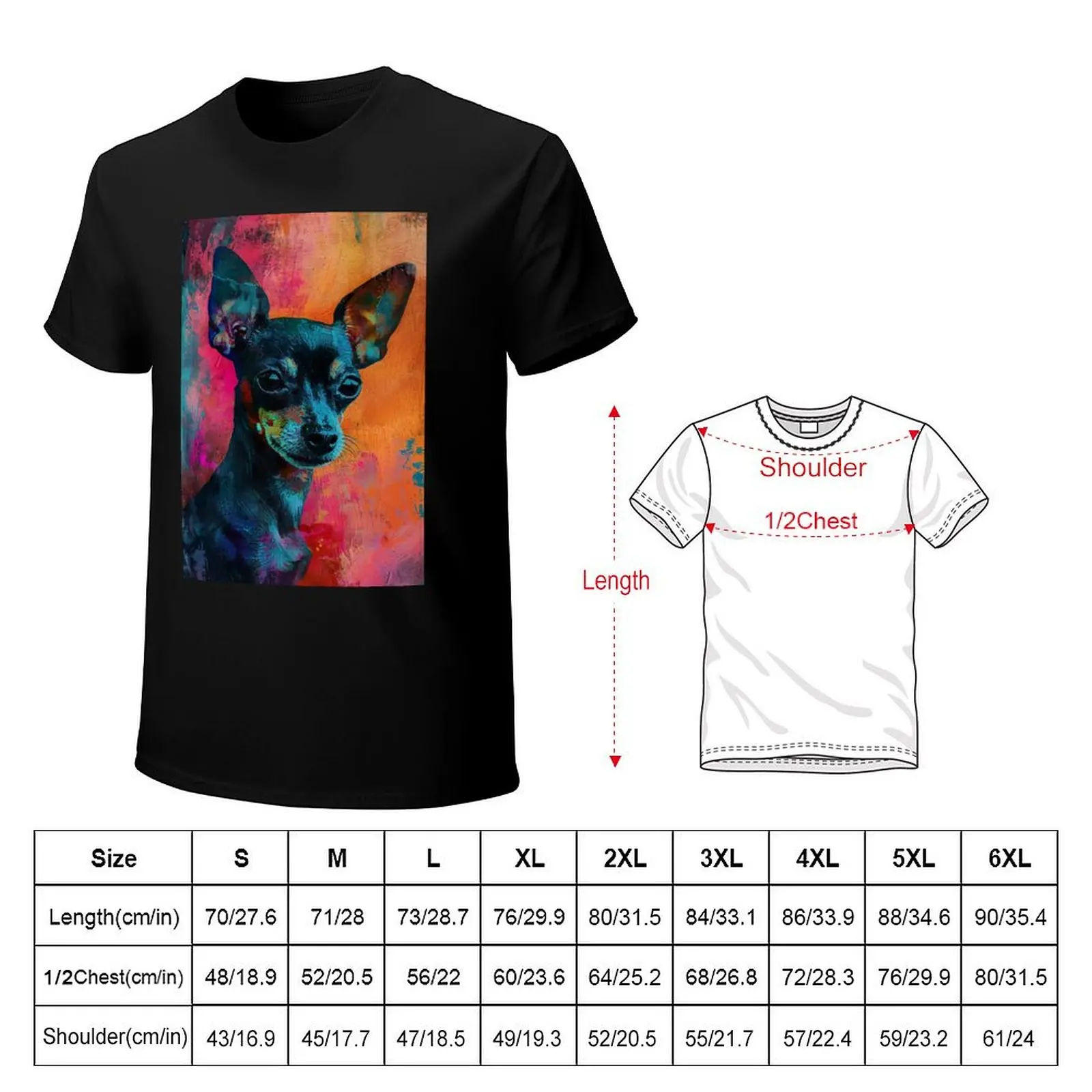 Miniature Pinscher T-Shirt Large Size Casual Tee Shirt