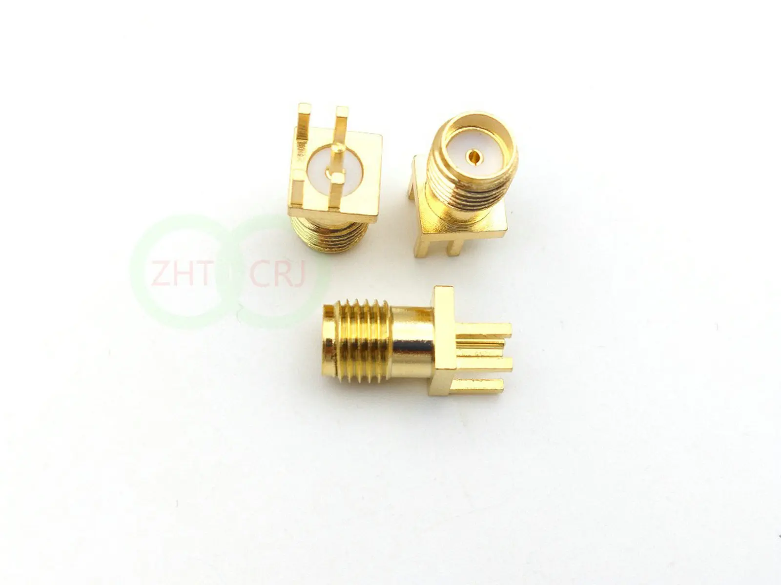 Imagem -02 - Ouro Sma Fêmea Jack Solda Pcb Clip Edge Mount Conector rf 16 Milímetros