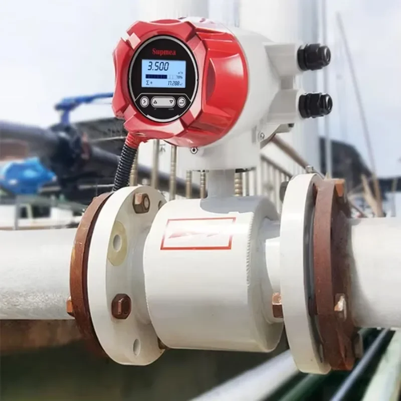 new2025Industry sewage water liquid rs485 modbus electromagnetic flow meter mini magnetic flowmeter