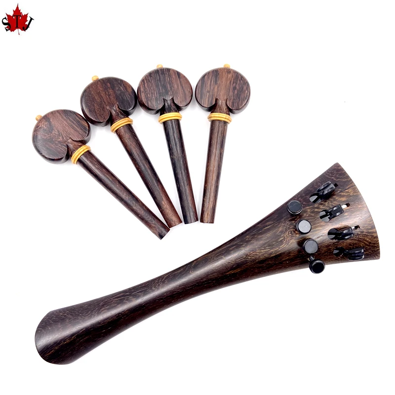 High quality nature Ox horn wood double row 4/4 cello tailpiece&tuning pegs&tuners，Cello Accessories parts fittings