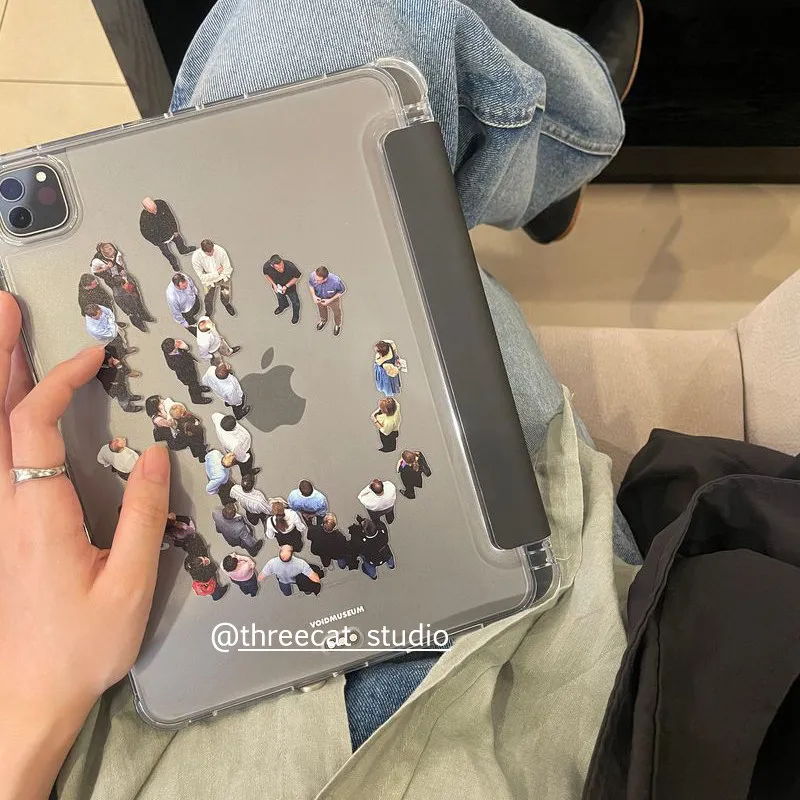 Personalized Y2K Tourists Case For iPad Air 11 10th 11th A16 9th Cover iPad Pro11 4 5 10.9in 12.9 M2 M3 M4 Mini 7 Pencil Holder