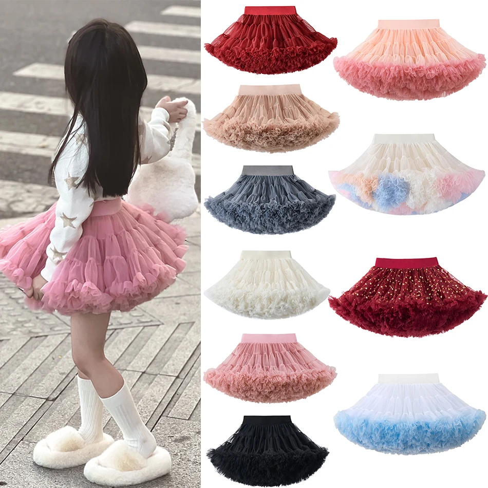 

Summer Girls Tutu Luxury Fluffy Princess Skirt Little Girl Birthday Party Clothes Stage Performance Outfits Fashion Streetwear