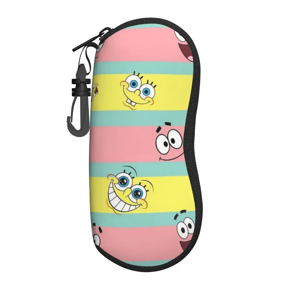 Estuche para gafas portátil de concha suave Bob Esponja: bolsa para gafas liviana y apta para viajes con diseño de fácil acceso