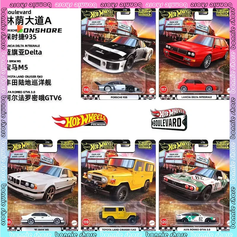 Hot Wheels Boulevard 24 Series Car Model 1/64 Luncia Delta Bmw M5 Alfa Romeo toyota Cars Model Boy Collection birthday  Gift