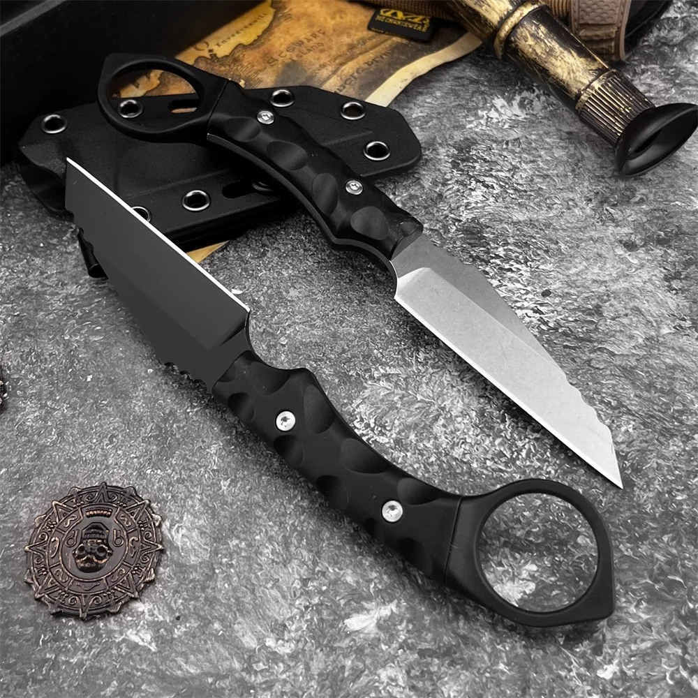 

НОВЫЙ нож с фиксированным лезвием и ножнами, лезвие 7Cr13Mov, нейлоновая ручка, нож для кемпинга, рыбалки, карманный нож EDC